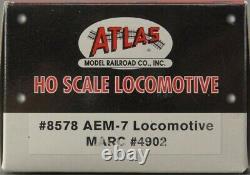 Atlas HO Scale- AEM-7 MARC #4902 NIB. 1st Atlas run #8578