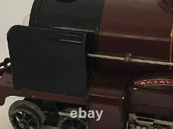 Good Hornby O Gauge 20v Electric Royal Scot Locomotive & Tender Boxes & Track