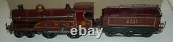 HORNBY O GAUGE C/W No 2 LOCOMOTIVE AND TENDER LMS RED LIVERY WITH BOX