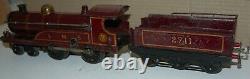 HORNBY O GAUGE C/W No 2 LOCOMOTIVE AND TENDER LMS RED LIVERY WITH BOX