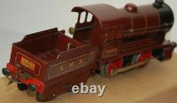 HORNBY O GAUGE ELECTRIC No 1 LOCOMOTIVE AND TENDER IN LMS RAILWAYS RED LIVERY
