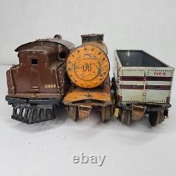 IVES # 3252 Elec Locomotive With# 66 Standard Oil Tanker & # 63 Gravel Car O Gauge