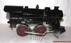 IVES Prewar O Gauge 1118 Cast Iron Electric Steam Locomotive! High Grade! 1919