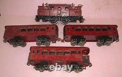 IVES Standard Gauge Set #701R #3241 Electric Loco +184-185-186 Coaches TESTED