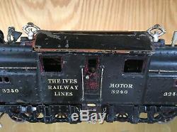 Ives 1 Gauge 3240 Black Locomotive c. 1912-6 Good to VG