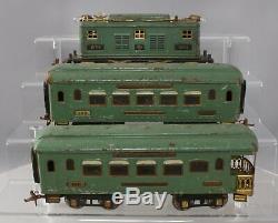 Ives Standard Gauge 3236 Electric Locomotive With 185 Pullman & 186 Observation Pa