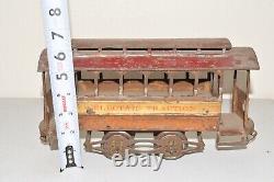 Knapp (Lionel) Prewar Standard Gauge Tin Toy Trolley Trailer WOW