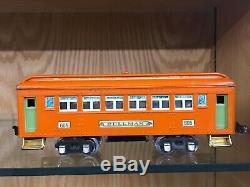 Lionel O Gauge 254E Loco with 605 Pullman x 2 and 606 Observation c. 1929 VG+