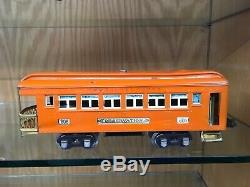 Lionel O Gauge 254E Loco with 605 Pullman x 2 and 606 Observation c. 1929 VG+