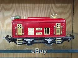 Lionel O Gauge 292 Set with Red 248 Loco, 629 Pullman, 630 Obs, Track & OB