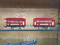 Lionel O Gauge 292 Set with Red 248 Loco, 629 Pullman, 630 Obs, Track & OB