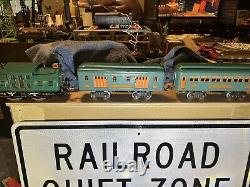 Lionel Standard Gauge #10 Electric Loco And 3 Passenger Cars In Peacock 1925-29