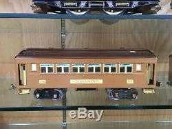 Lionel Standard Gauge 318E with 309, 310, 312 Two-Tone Brown Baby State Set