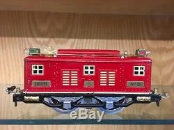 Lionel Standard Gauge 8 Red Locomotive withCream Stripe c. 1930-2 EX