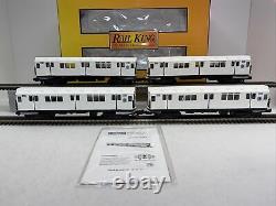 MTH RailKing 30-2372-1 MTA R-12 4 Car Subway Set (White) PS. 2 O Gauge New #1