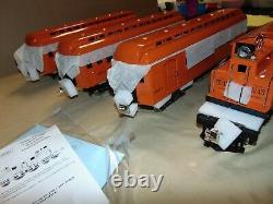 Mth Ives Standard 10-1156 Orange 3243r Loco+3 Orange Pass. Cars-super Clean Set