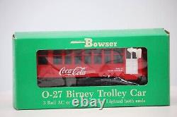 O Gauge 3-Rail Bowser 551-50004 Coca Cola Birney Trolley Electric Locomotive