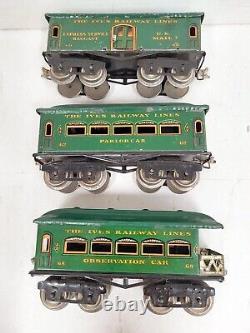 Prewar 1920's Ives O Gauge Set w 3252 (0-4-0), 62, 64, 66, Track & Transformer