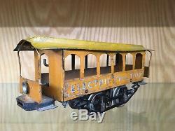 Rare Knapp 2 Gauge Six-Window Electric Traction Trolley c. 1902-13 EX