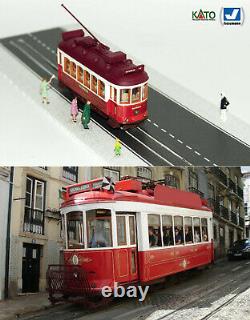 Red touristic Lisbon Tram HO/N gauge (HOe) motorized with light NEW