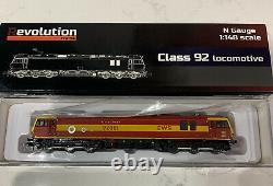 Revolution n gauge DCC Fitted Class 92 Electric loco EWS maroon N92001