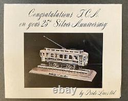 Vintage 1979 T. C. A. Electric Train By John Davanzo Pride Line O Gauge WithDisplay
