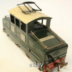 Vintage Pre-war French Jep 0-gauge Steeple Cab Electric Loco Freight Set