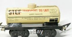 Vintage Pre-war French Jep 0-gauge Steeple Cab Electric Loco Freight Set