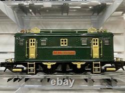 Williams/MTH Tinplate #9 Dark Green with Brass Electric Locomotive Standard Gauge